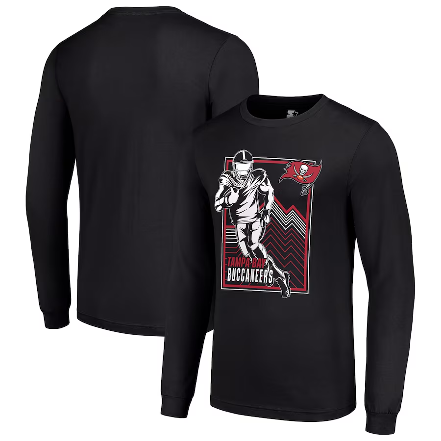 Men Tampa Bay Buccaneers black 2024 NFL Long sleeve T Shirts->nfl t-shirts->Sports Accessory